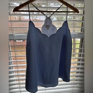 J. Crew Navy and White Striped Camisole